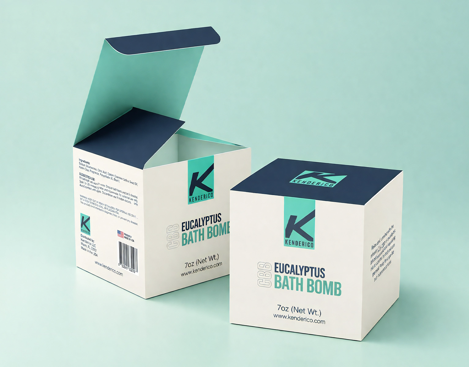 Custom Printed CBD  Bath Bomb Boxes
