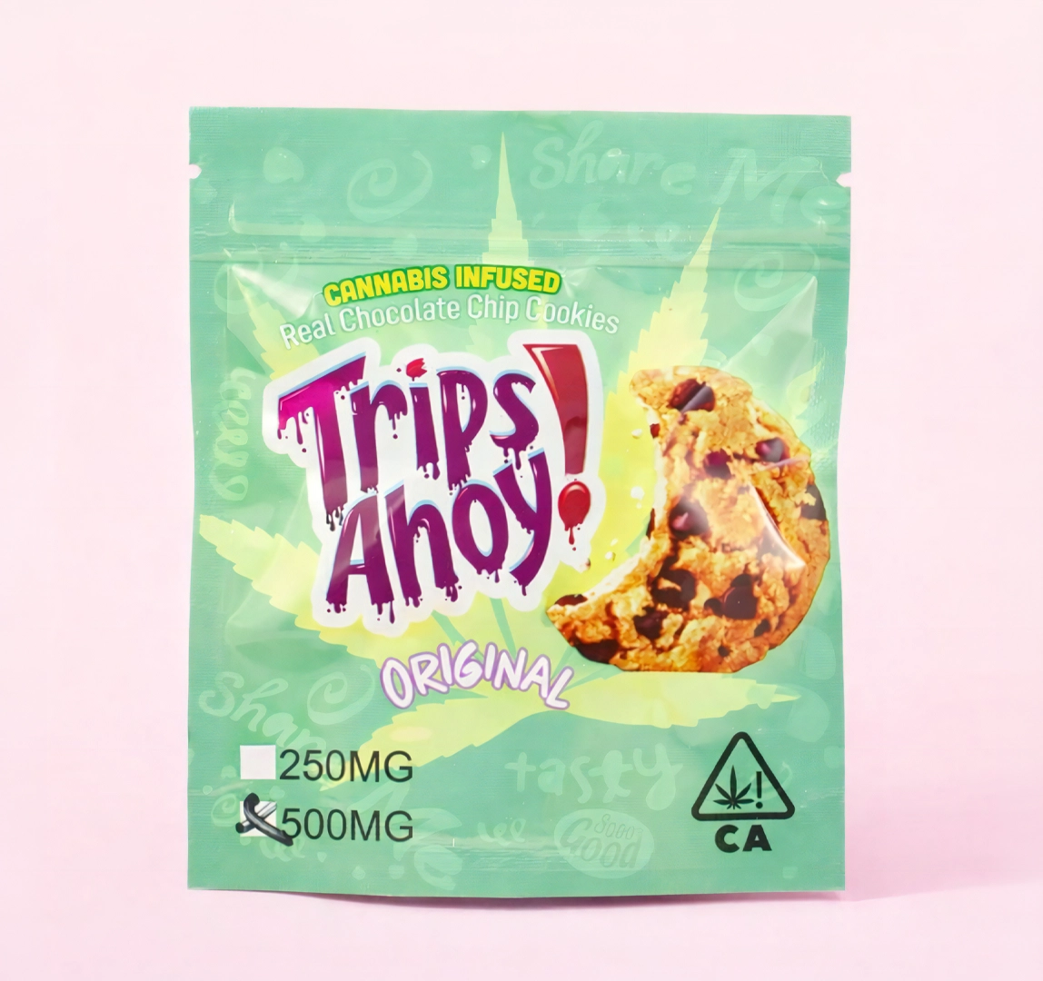 Smell Proof Cookie Mylar Bags for Secure Cannabis  Packaging