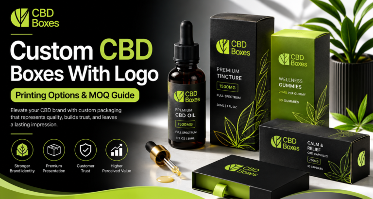 Custom CBD Boxes With Logo: Printing Options & MOQ Guide