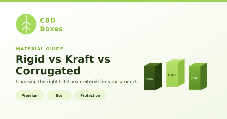 Rigid vs Kraft vs Corrugated: Choosing the Right CBD Box Material