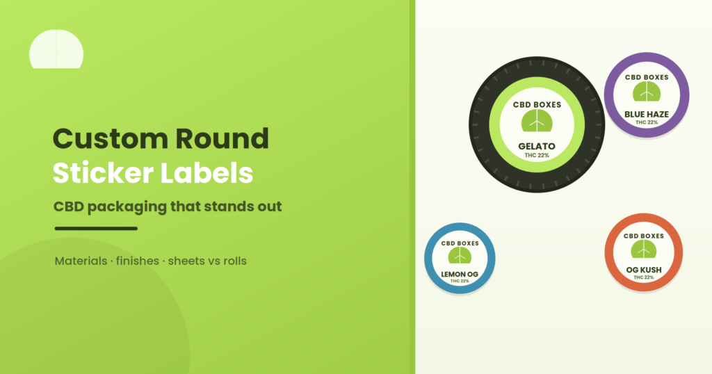 Custom Round Sticker Labels for CBD Packaging