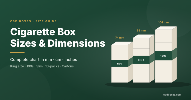 Cigarette Box Sizes & Dimensions: Complete Chart in mm, cm and Inches