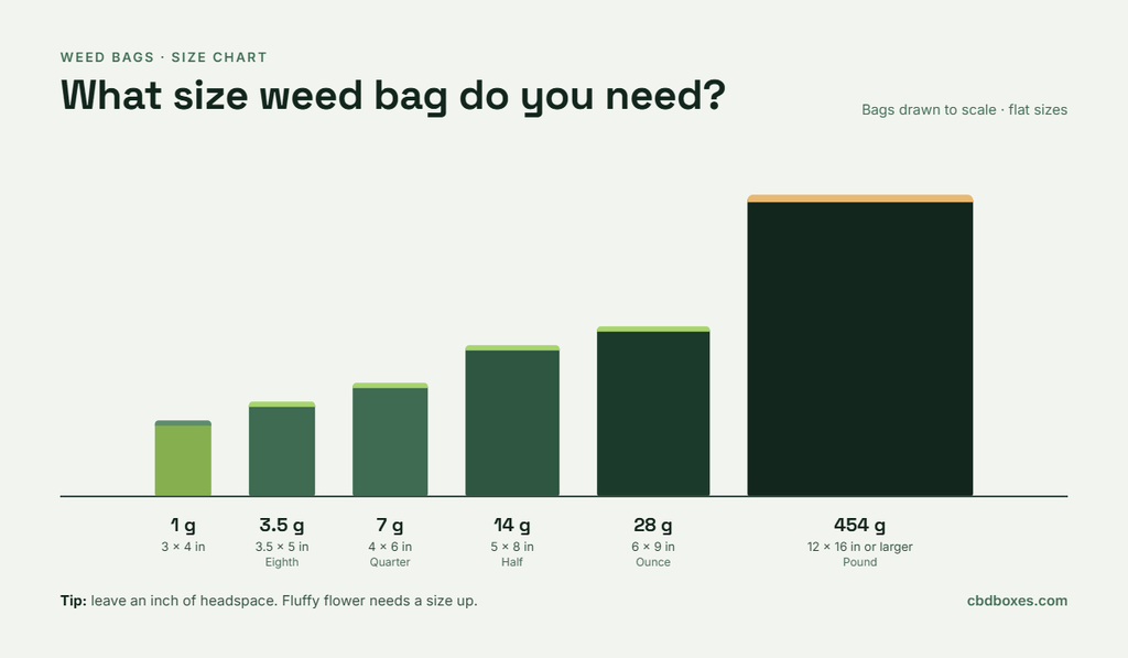 what size weed bags do you need