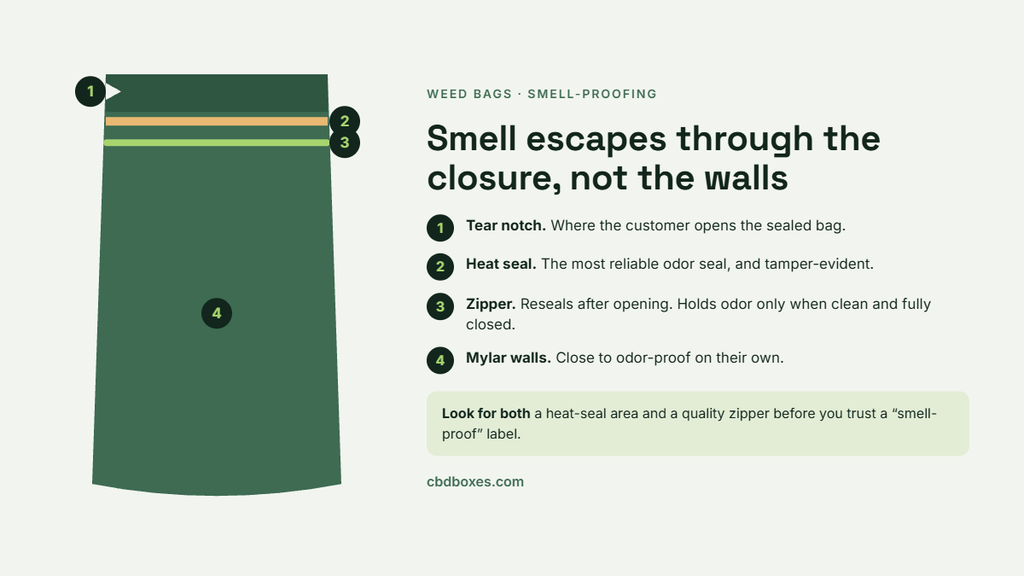 smell proof weed bags seal