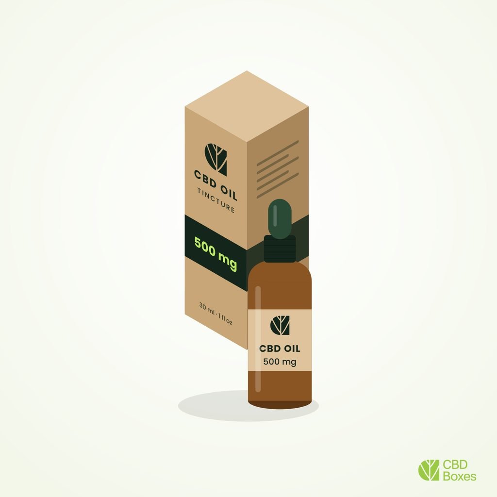 Custom hemp oil box kraft 